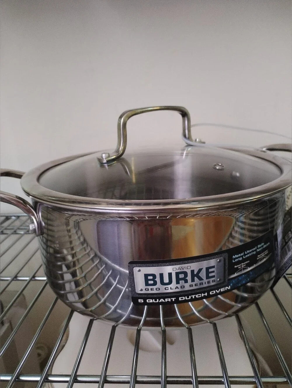 David Burke 5-Quart Geo Clad Series Stainless Steel Dutch Oven
